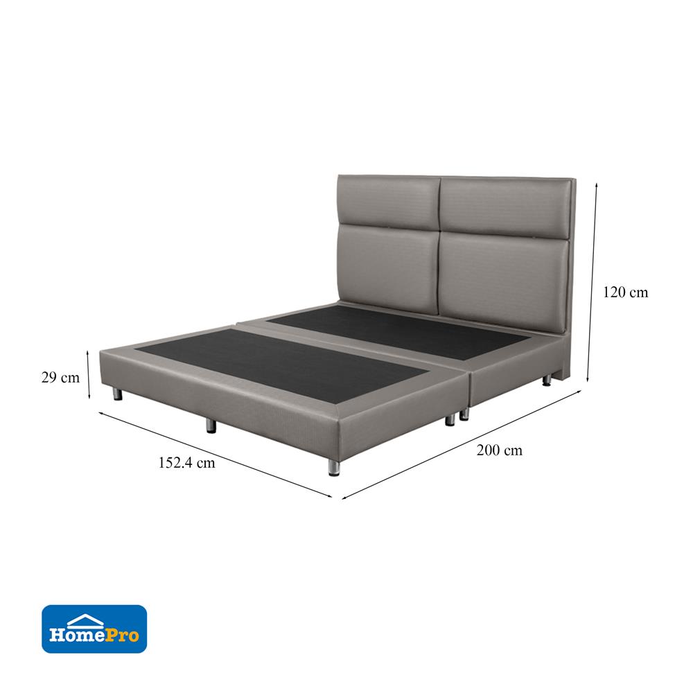 ฐานรองหัวเตียง 5 ฟุต HOME LIVING STYLE SQUARE สีเทาอ่อน
