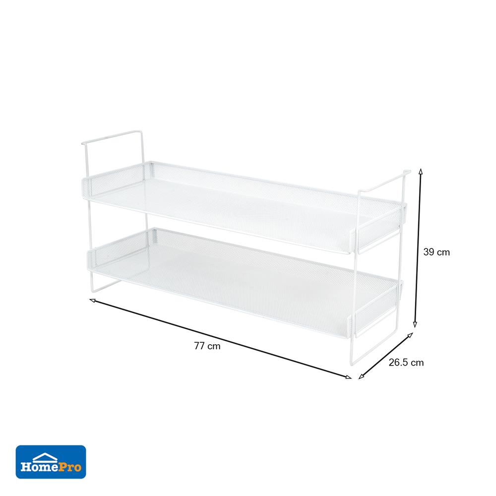 ชั้นวางรองเท้า 2 ชั้น STACKO BILA 77X26.5X39 ซม. สีขาว