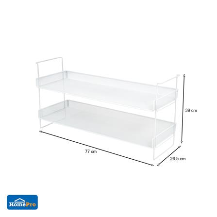 ชั้นวางรองเท้า 2 ชั้น STACKO BILA 77X26.5X39 ซม. สีขาว_4