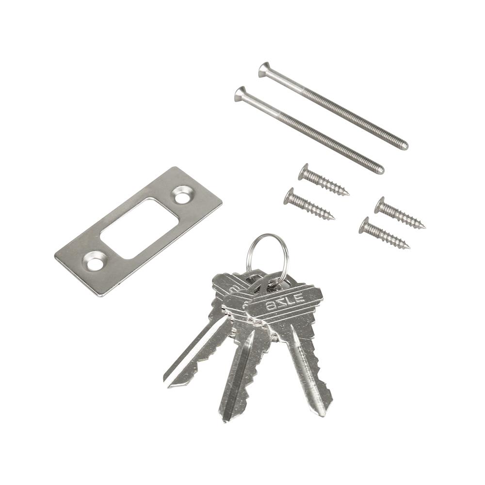 กุญแจลิ้นตาย 2 ด้าน AZLE 407 สีสเตนเลส