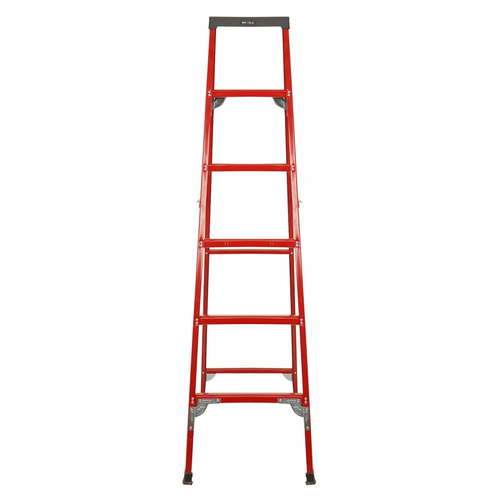 บันไดทรง A เคลือบสีแบบมีถาด MATALL 6 ขั้น