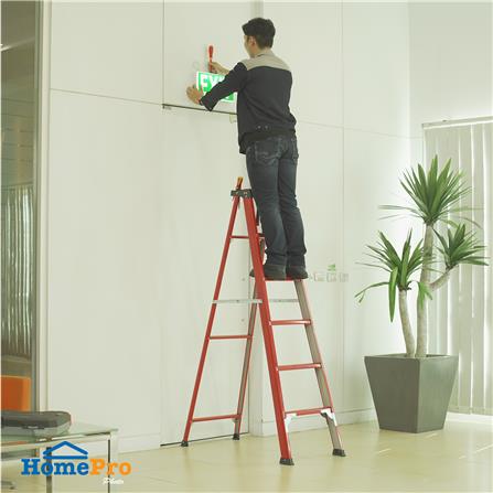 บันไดทรง A เคลือบสีแบบมีถาด MATALL 6 ขั้น_6