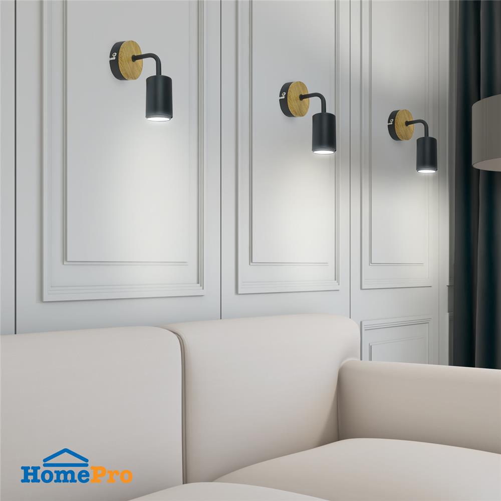 ไฟกิ่งภายใน CARINI VW0371-1 สีดำ/ลายไม้ 1 หัว