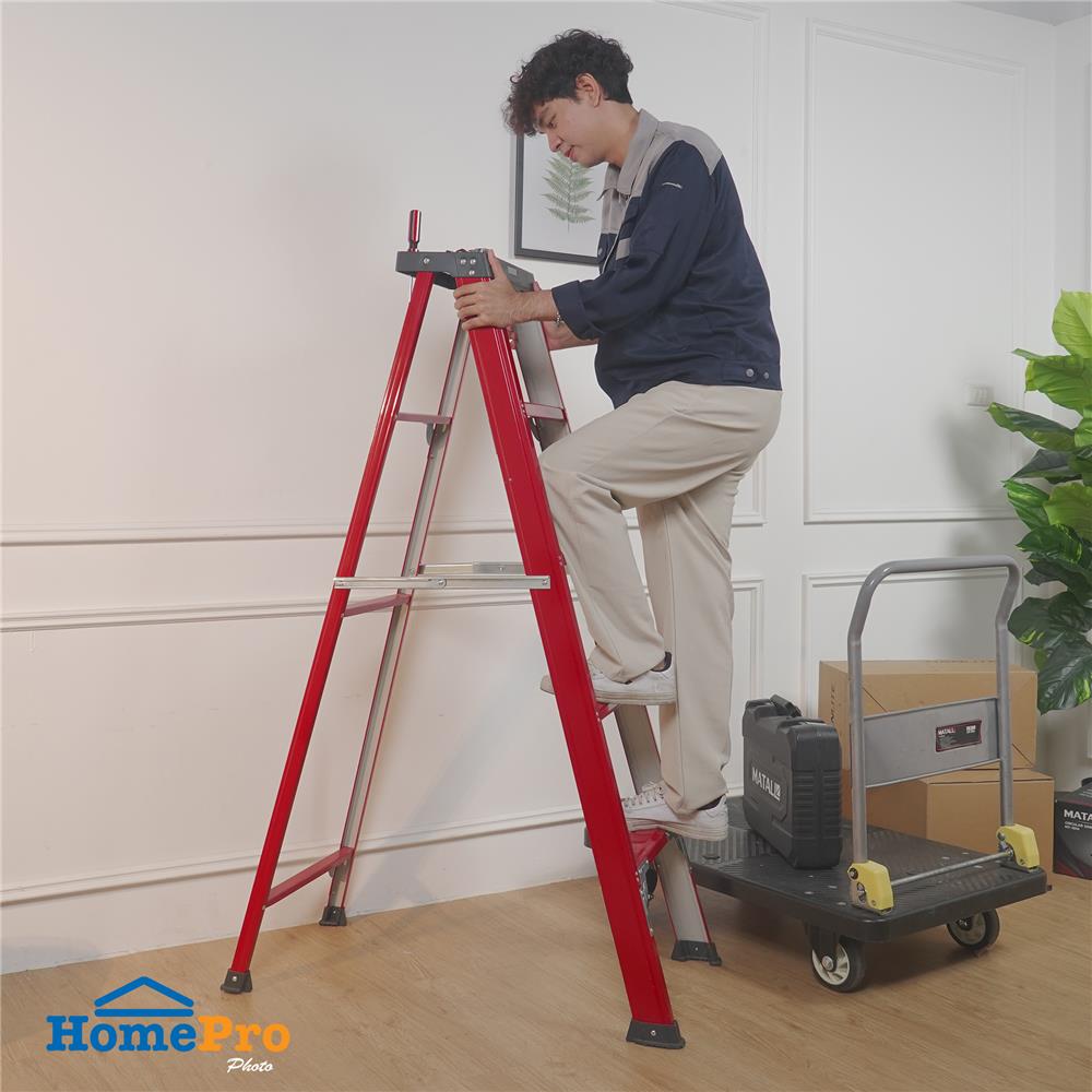 บันไดทรง A เคลือบสีแบบมีถาด MATALL 5 ขั้น