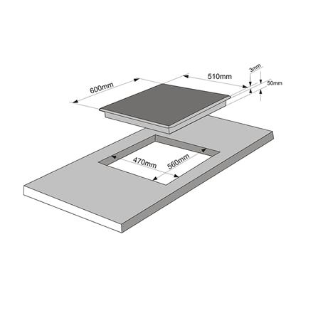 เตาฝังแก๊ส TECNOPLUS HB4060GBB 60 ซม._1