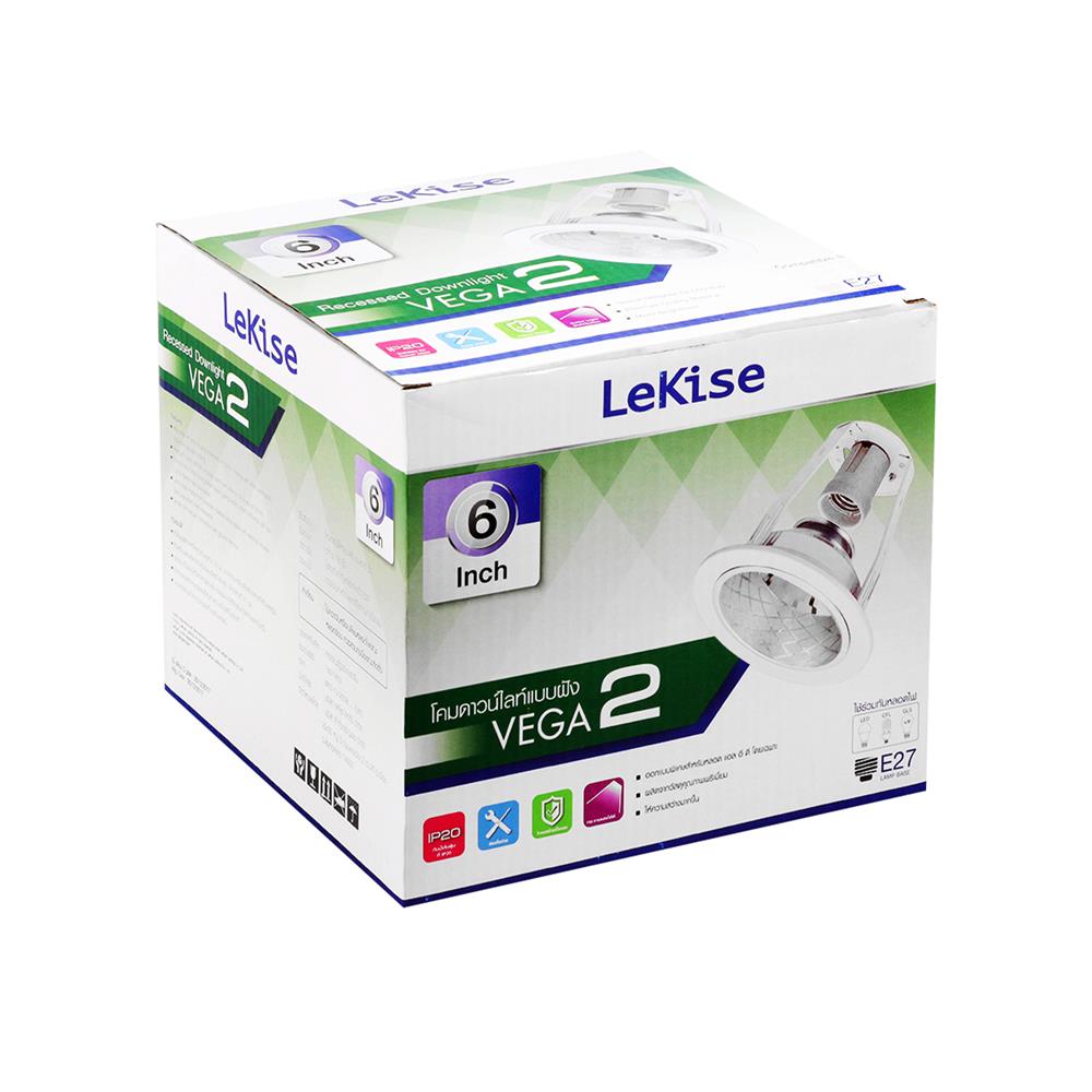 ดาวน์ไลท์ LEKISE VEGA2 6 นิ้ว สีขาว กลม