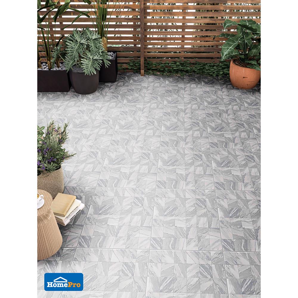 กระเบื้องพื้น 16x16 นิ้ว DURAGRES คาร์สัน เทา A 0.96M2