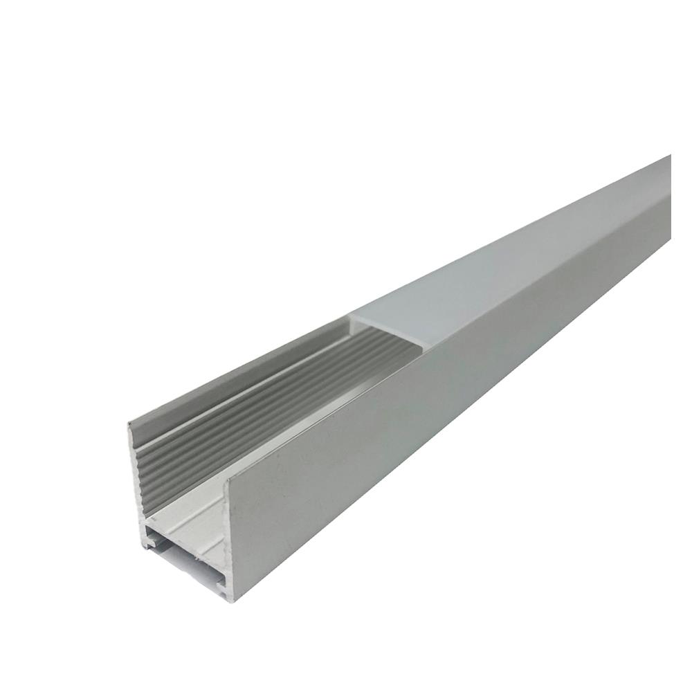 รางไฟเส้นอะลูมิเนียมเหลี่ยมใหญ่ L&E ALS1612 1 เมตร สีเทา