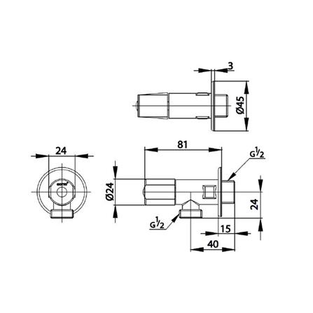สต๊อปวาล์ว 1 ทาง COTTO CT179N(HM)_1