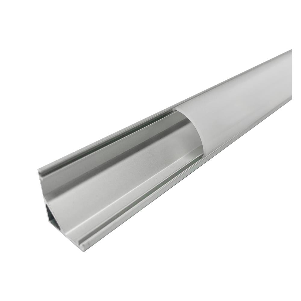 รางไฟเส้นอะลูมิเนียมเข้ามุม L&E ALC1616 1 เมตร สีเทา