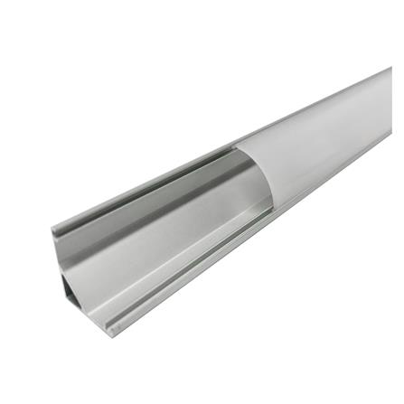 รางไฟเส้นอะลูมิเนียมเข้ามุม L&E ALC1616 1 เมตร สีเทา