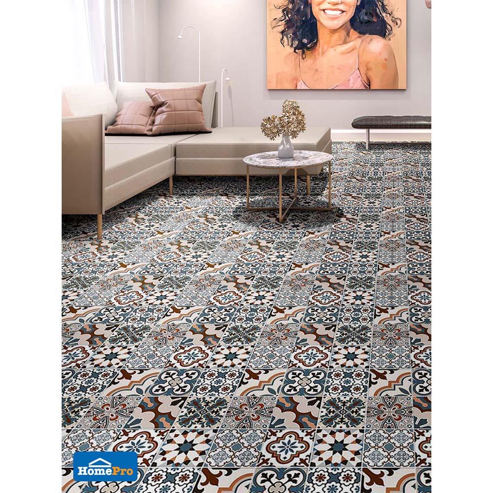 กระเบื้องพื้น 16x16 นิ้ว DURAGRES โยทะกา ฟ้า A 0.96M2