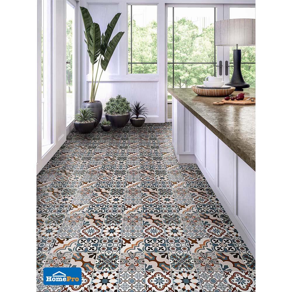 กระเบื้องพื้น 16x16 นิ้ว DURAGRES โยทะกา ฟ้า A 0.96M2