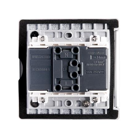 ชุดเต้ารับฝังพื้นอะลูมิเนียม HACO HBS103ZSL/PE2 สีเงิน_3