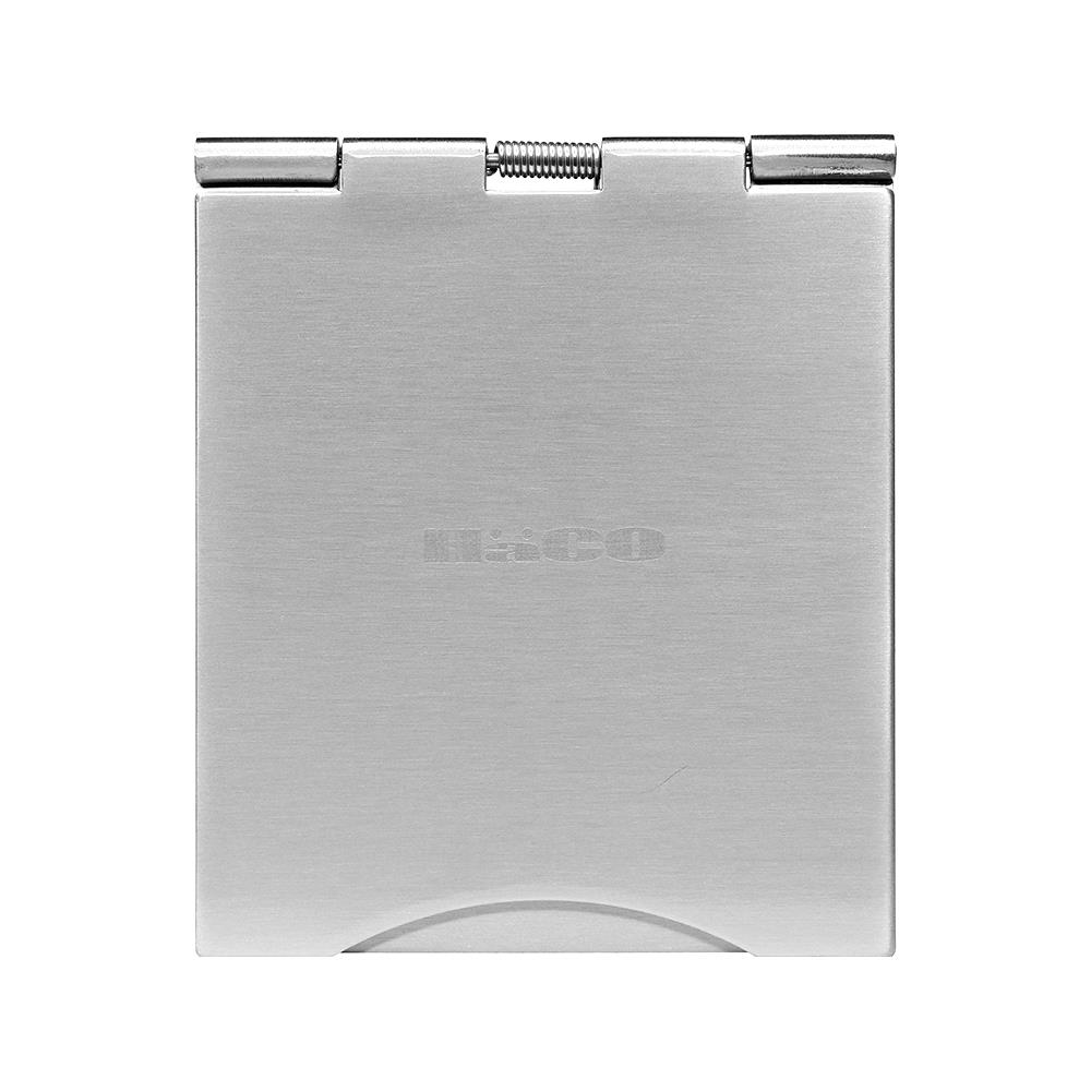 ชุดเต้ารับฝังผนังสเตนเลส HACO HBS-101S/TE1 สีเงิน