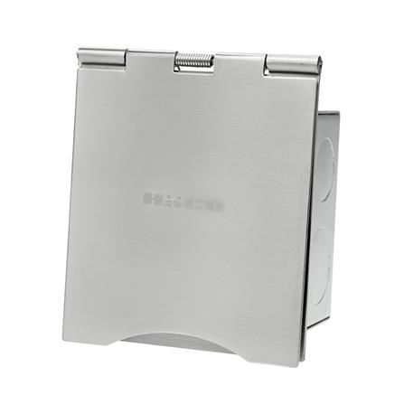 ชุดเต้ารับฝังผนังสเตนเลส HACO HBS-101S/TE1 สีเงิน_3