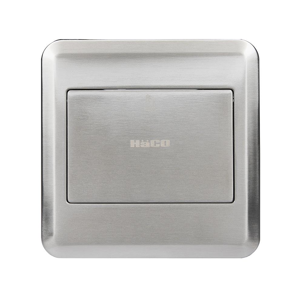 ชุดเต้ารับฝังพื้นสเตนเลส HACO HSI-15SW/PE2 สีเงิน