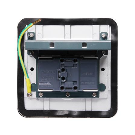 ชุดเต้ารับฝังพื้นสเตนเลส HACO HSI-15SW/PE2 สีเงิน_5