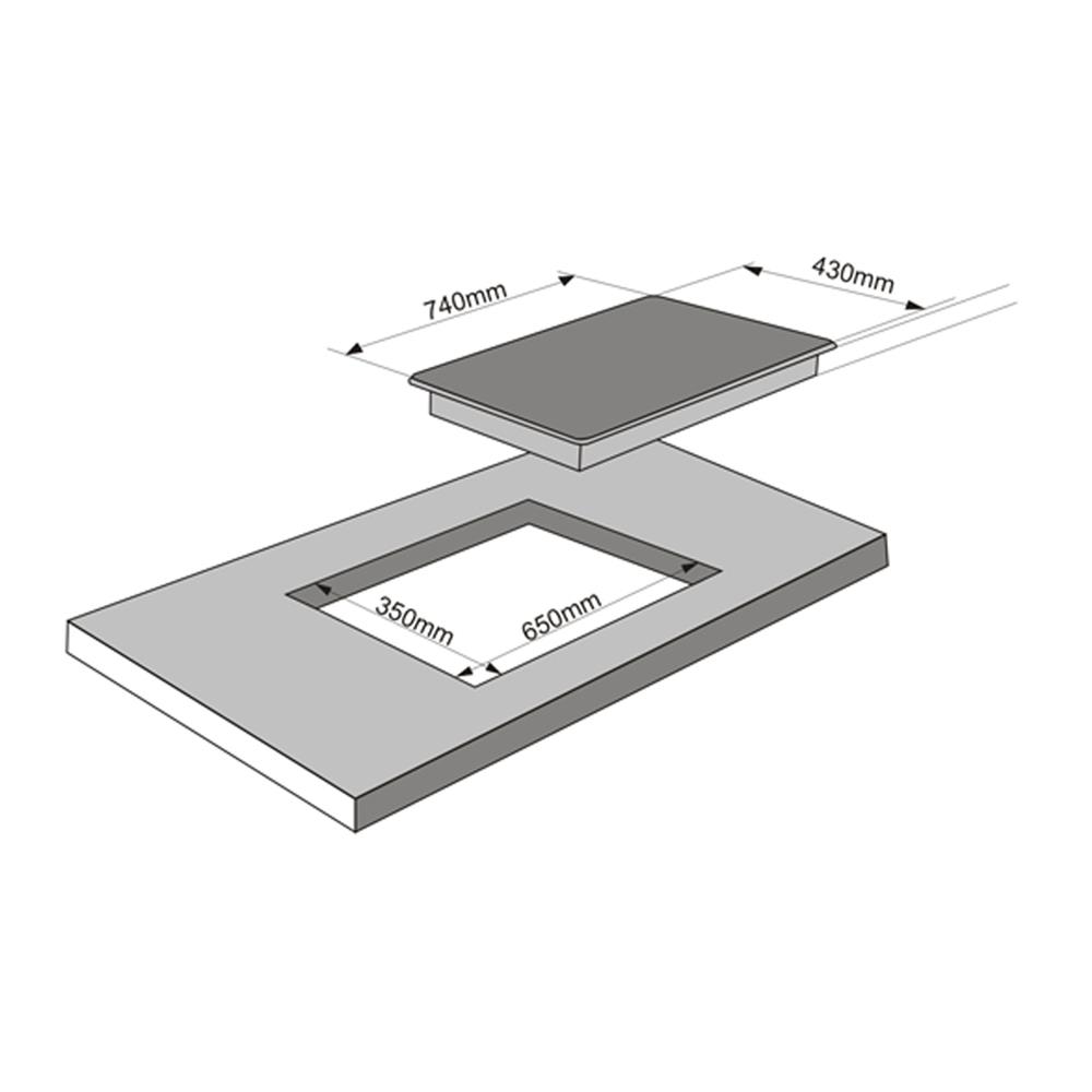 เตาฝังแก๊ส TECNOGAS TNPHB207443SS 74 ซม.