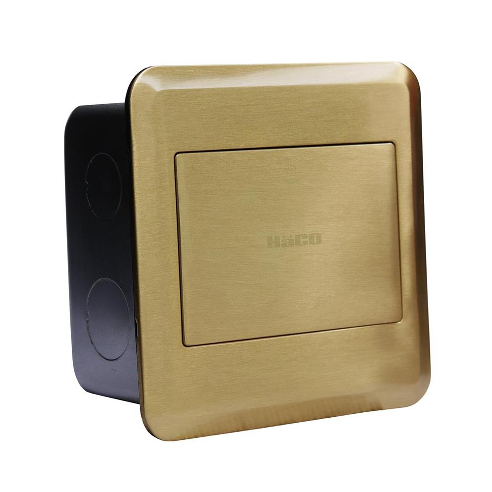 ชุดเต้ารับฝังพื้นทองเหลือง HACO HSI15BDAPE สีทอง