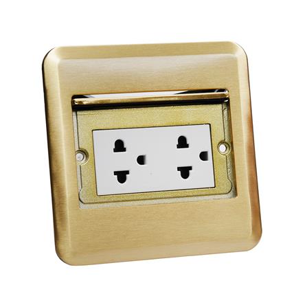 ชุดเต้ารับฝังพื้นทองเหลือง HACO HSI15BDAPE สีทอง_1