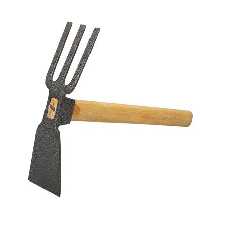 คราดพร้อมจอบเหล็กด้ามไม้ SUPA