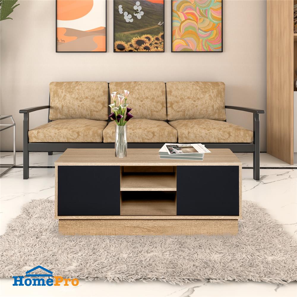 โต๊ะกลาง ME LIVING SUPRA สีโซลิดโอ๊ค/กราไฟท์