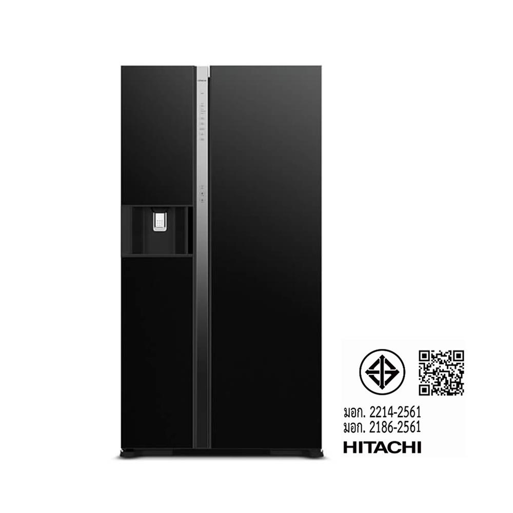 ตู้เย็น SIDE BY SIDE HITACHI RSX600GPTH0 GBK 20.2 กระจกดำ อินเวอร์เตอร์
