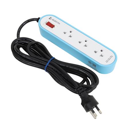 รางปลั๊กไฟ 3 ช่อง 1 สวิตช์ ELECKTA ET3146-3BL 3 เมตร สีฟ้า_1