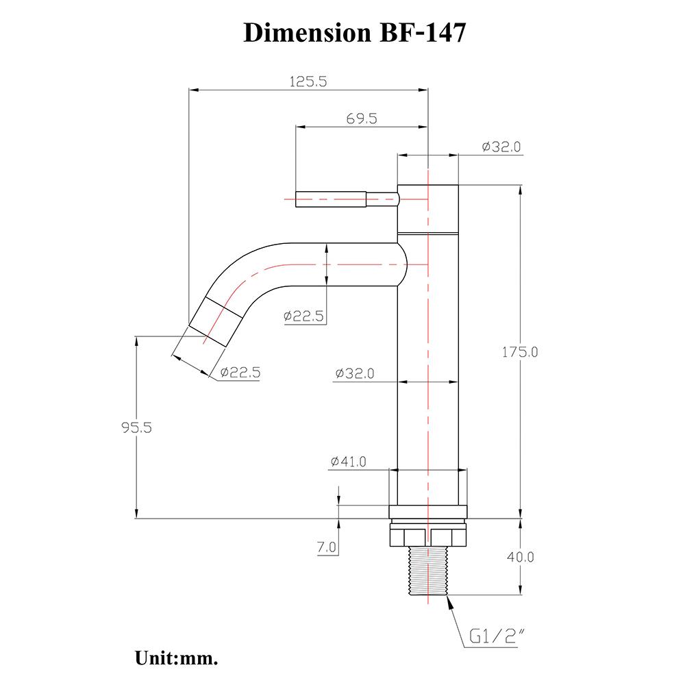 ก๊อกอ่างล้างหน้าเดี่ยว HANG BF-147