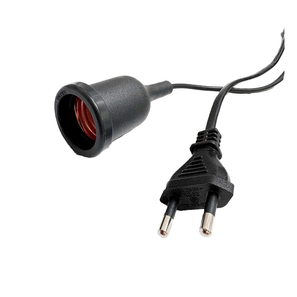 ขั้วหลอดพร้อมสายไฟ VKF SOKAWA S-230 2x0.5 ตารางเมตร 5 เมตร สีดำ