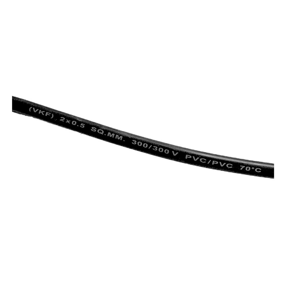 ขั้วหลอดพร้อมสายไฟ VKF SOKAWA S-230 2x0.5 ตารางเมตร 5 เมตร สีดำ