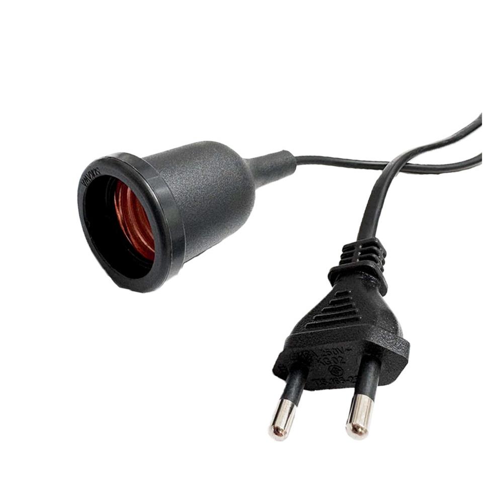 ขั้วหลอดพร้อมสายไฟ VKF SOKAWA S-231 2x0.5 ตารางเมตร 10 เมตร สีดำ