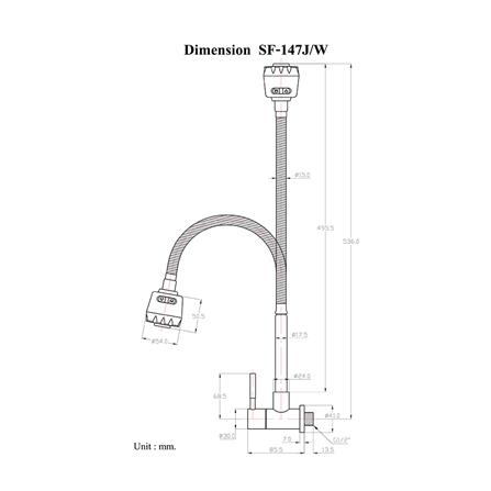 ก๊อกซิงค์เดี่ยวติดผนัง HANG SF-147J/W_1