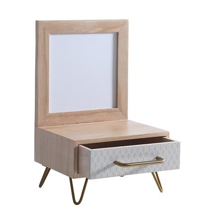 ชั้นลิ้นชักไม้ 1 ลิ้นชัก STACKO LINDO 22.5X17X5.5 ซม. ไม้_2