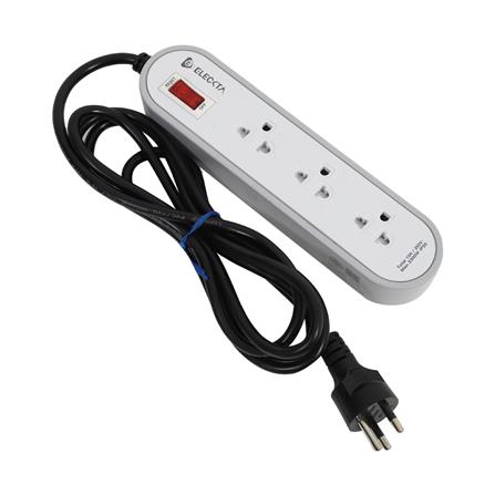 รางปลั๊กไฟ 3 ช่อง 1 สวิตช์ ELECKTA ET3146-2GY 2 เมตร สีเทา_2