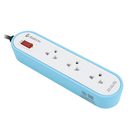 รางปลั๊กไฟ 3 ช่อง 1 สวิตช์ ELECKTA ET3146-2BL 2 เมตร สีฟ้า_2