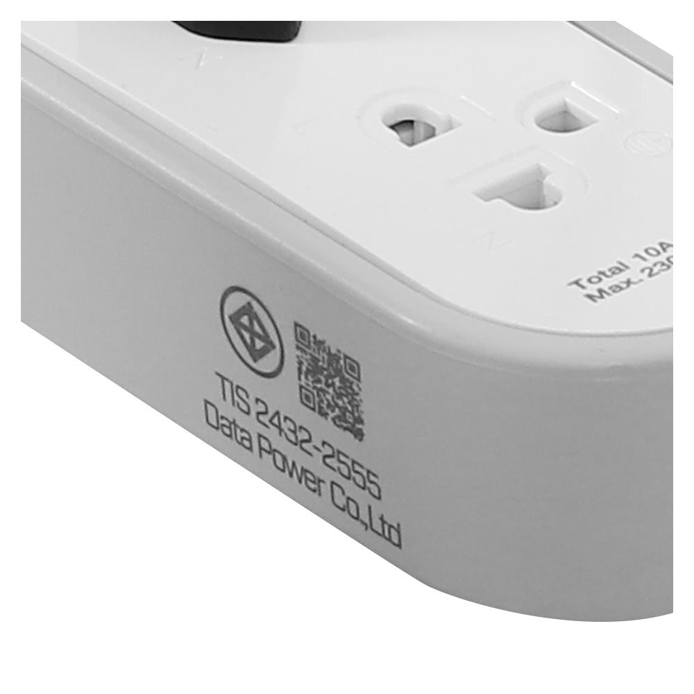 รางปลั๊กไฟ 3 ช่อง 1 สวิตช์ ELECKTA ET3146-3GY 3 เมตร สีเทา