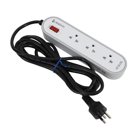 รางปลั๊กไฟ 3 ช่อง 1 สวิตช์ ELECKTA ET3146-3GY 3 เมตร สีเทา_1