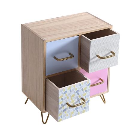 ชั้นลิ้นชักไม้ 4 ลิ้นชัก STACKO LINDO 30X17X35.5 ซม. สีไม้_2