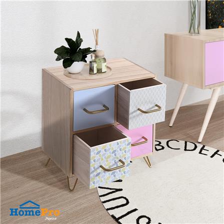 ชั้นลิ้นชักไม้ 4 ลิ้นชัก STACKO LINDO 30X17X35.5 ซม. สีไม้_3