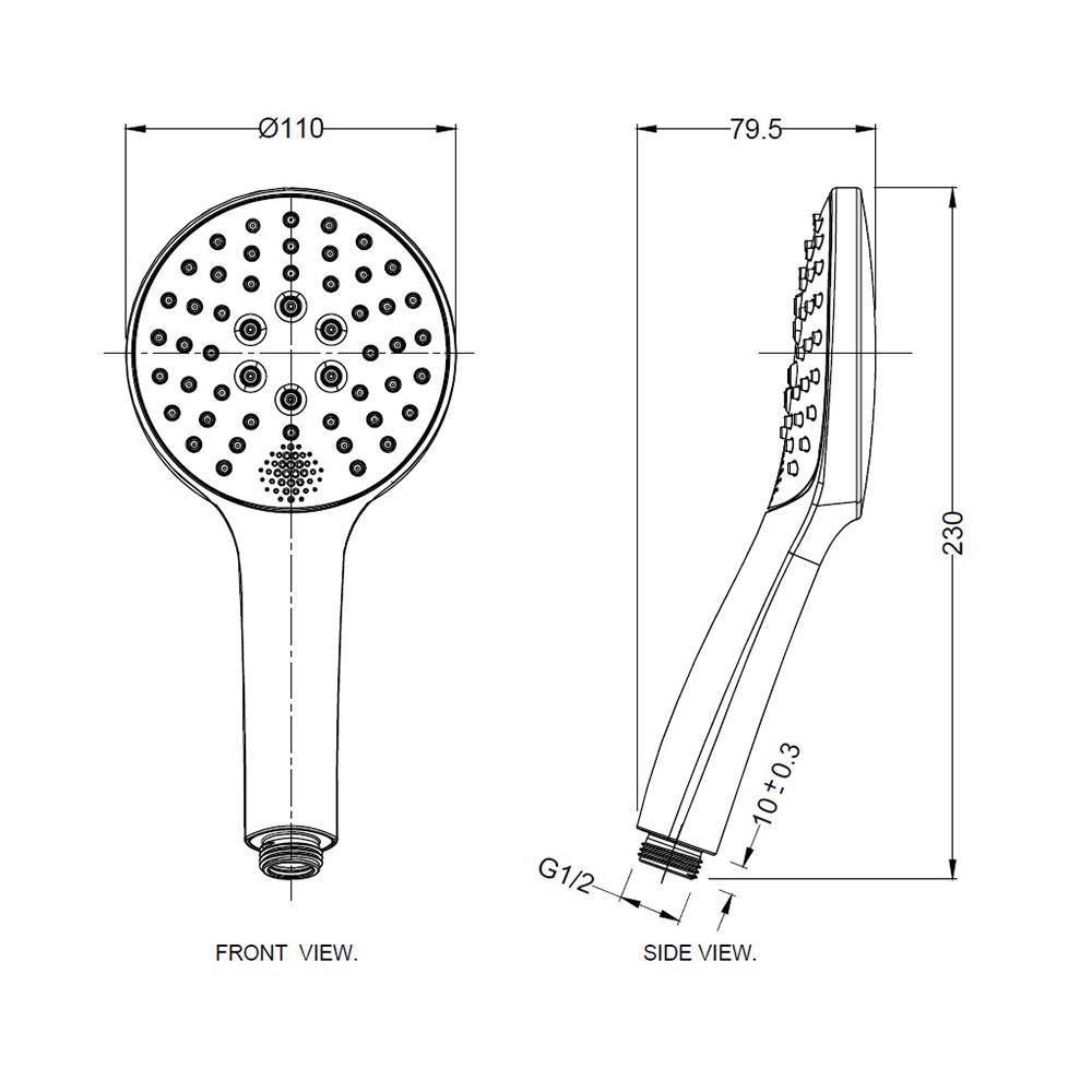 ชุดฝักบัวสายอ่อน 3 ระดับ HAFELE รุ่น 495.60.669 สีโครม