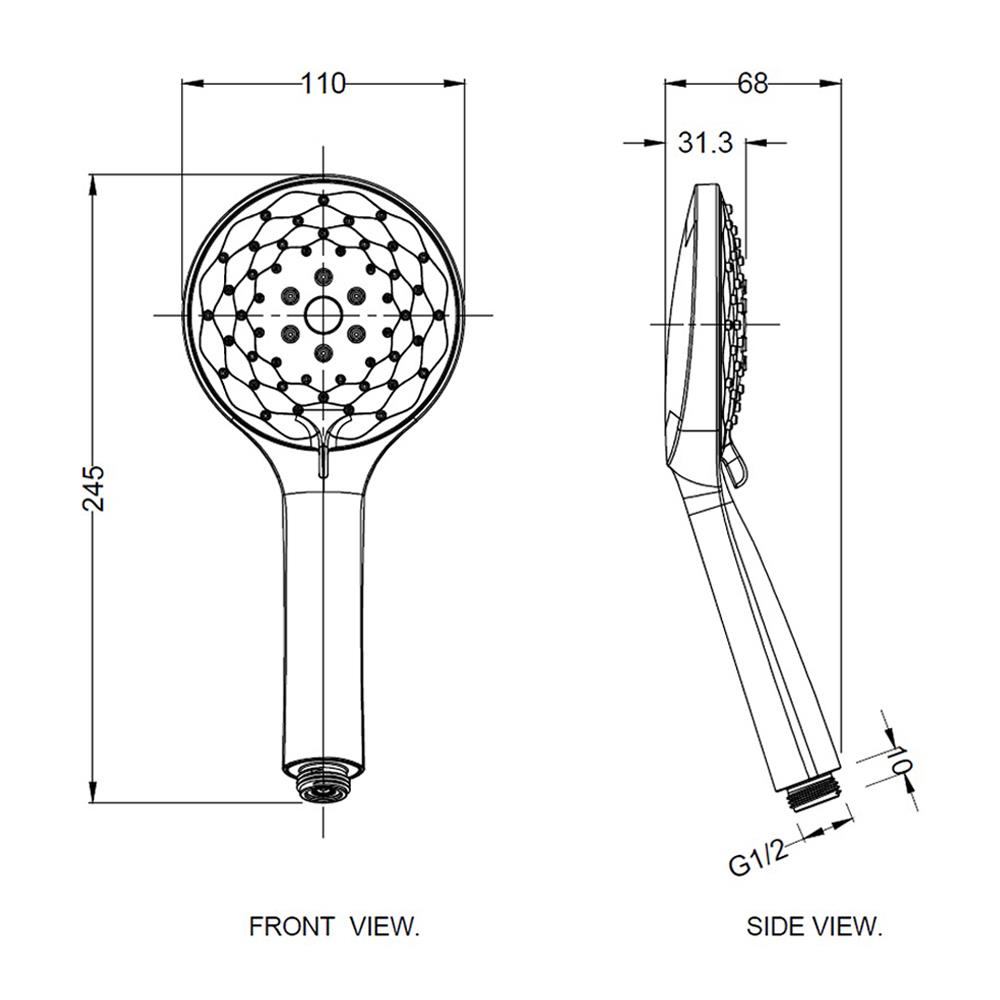 ชุดฝักบัวสายอ่อน 3 ระดับ HAFELE 495.60.672 สีโครม