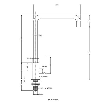 ก๊อกซิงค์เดี่ยวเคาน์เตอร์ HAFELE 495.50.067 สีสเตนเลส_1