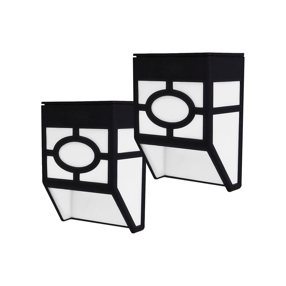 ไฟผนังภายนอก SOLAR HI-TEK HFSW01001B 0.06 วัตต์ DAYLIGHT สีดำ (แพ็ก 2 ชิ้น)