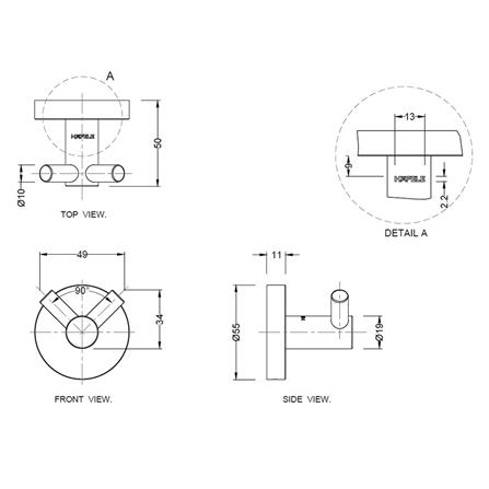 ขอแขวนผ้า HAFELE 499.98.305 สเตนเลส_1