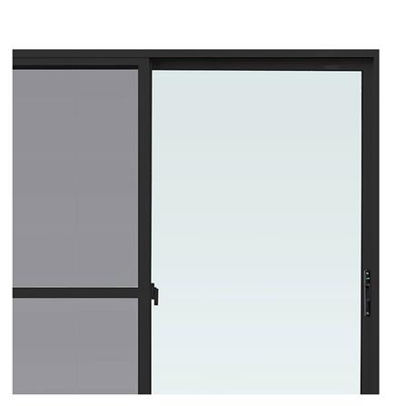 ประตูบานเลื่อน อะลูมิเนียม S-S มุ้ง WINDOW ASIA  F10 200X205 ซม. สีดำ_1