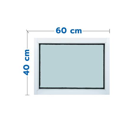 ช่องแสงหน้าต่าง อะลูมิเนียม WINDOW ASIA F10 120x40 ซม. สีขาว