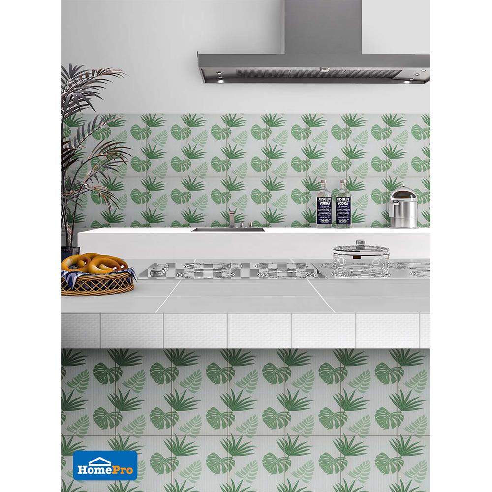 กระเบื้องผนัง 10x16 นิ้ว TARA มอนสเตอร่า เขียว EXC PM