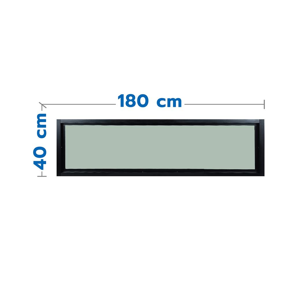 ช่องแสงหน้าต่าง อะลูมิเนียม WINDOW ASIA F10 180x40 ซม. สีดำ